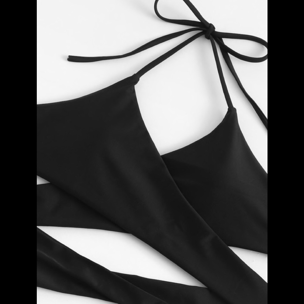 Criss cross tie back tropical print bikini - Picture 3 of 7